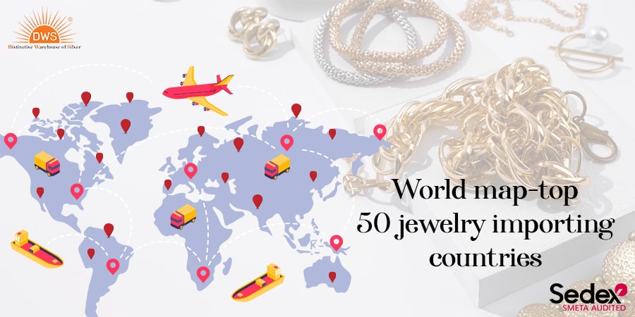 World Map: Top 50 Jewelry Importing Countries